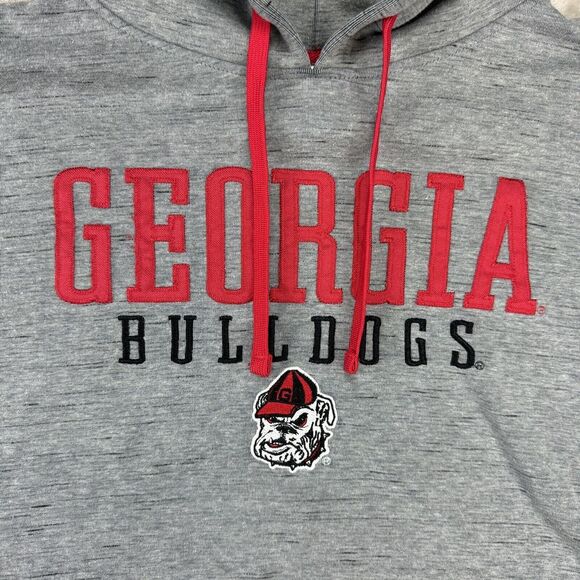 Champion University Georgia Bulldogs Gray Pullover Hoodie Sweatshirt Mens XL - Picture 4 of 10